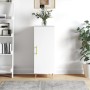 Credenza Bianco Lucido 34,5x34x90 cm in Legno Multistrato