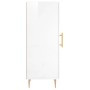 Credenza Bianco Lucido 34,5x34x90 cm in Legno Multistrato