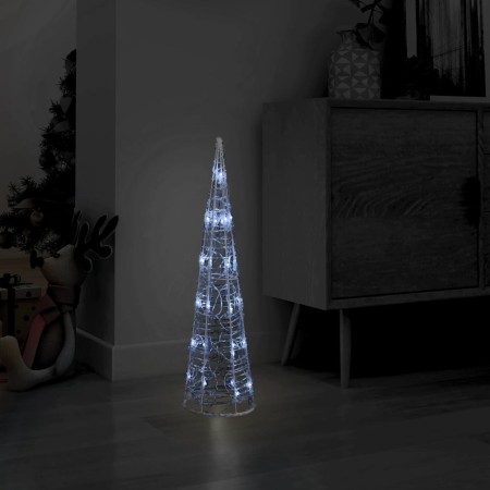 Piramide Decorativa Cono Luce LED Acrilico Bianco Freddo 60cm