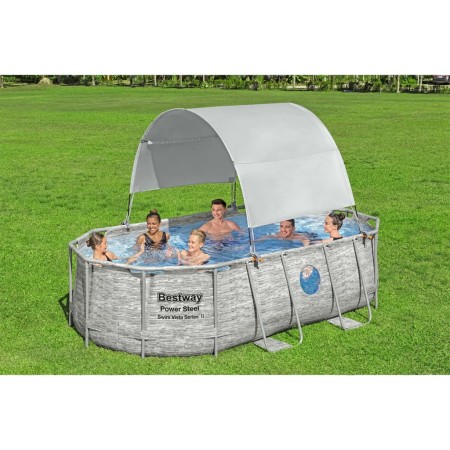 Bestway Tettoia per Piscina Fuori Terra Bianco