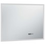 Specchio LED Bagno con Sensore Tattile e Schermo Orario 80x60cm