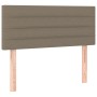 Letto a Molle con Materasso e LED Tortora 80x200 cm in Tessuto
