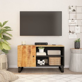 Mobile TV 80x33x46cm Legno Massello Mango e Legno Multistrato