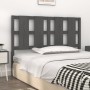 Testiera per Letto Grigia 145,5x4x100 cm Legno Massello di Pino