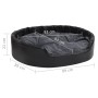 Lettino per Cani Nero e Grigio 99x89x21 cm Peluche e Similpelle