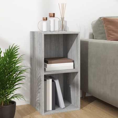 Contenitore Vinili Grigio Sonoma 71x34x36 cm Legno Multistrato