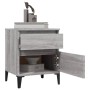 Comodino 2 pz Grigio Sonoma 40x35x50 cm