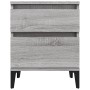 Comodino 2 pz Grigio Sonoma 40x35x50 cm
