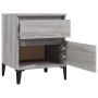 Comodino 2 pz Grigio Sonoma 40x35x50 cm