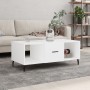 Tavolino da Salotto Bianco 102x50x40 cm in Legno Multistrato