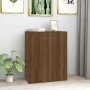 Credenza Rovere Marrone 60x30x75 cm in Legno Multistrato