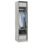 Armadio Grigio Cemento 50x50x200 cm in Legno Multistrato