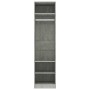 Armadio Grigio Cemento 50x50x200 cm in Legno Multistrato
