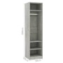 Armadio Grigio Cemento 50x50x200 cm in Legno Multistrato