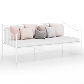 Telaio Divano Letto Bianco in Metallo 90x200 cm