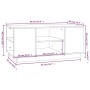 Tavolino da Salotto 90x49x40,5 cm in Legno Massello di Pino