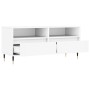 Mobile Porta TV Bianco 100x34,5x44,5 cm in Legno Multistrato