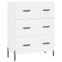 Credenza Bianca 69,5x34x90 cm in Legno Multistrato