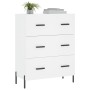 Credenza Bianca 69,5x34x90 cm in Legno Multistrato