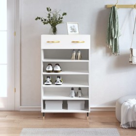 Scarpiera Bianca 60x35x105 cm in Legno Multistrato