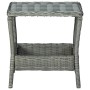 Tavolo da Giardino Grigio Chiaro 45x45x46,5 cm in Polyrattan