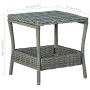 Tavolo da Giardino Grigio Chiaro 45x45x46,5 cm in Polyrattan