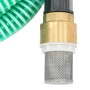 Tubo di Aspirazione con Raccordi in Ottone Verde 1,1" 15 m PVC