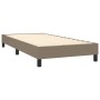 Letto a Molle con Materasso e LED Tortora 90x190 cm in Tessuto