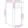 Mobile Scrivania rovere fumo 40x49x75 cm Legno Multistrato