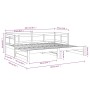 Dormeuse Estraibile Miele Legno Massello di Pino 2x(80x200) cm
