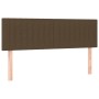 Letto a Molle Materasso e LED MarroneScuro 140x190cm in Tessuto