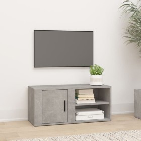 Mobile Porta TV Grigio Cemento 80x31,5x36 cm Legno Multistrato