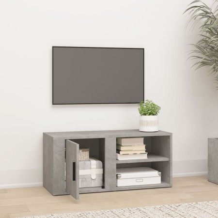 Mobile Porta TV Grigio Cemento 80x31,5x36 cm Legno Multistrato