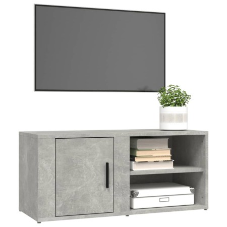 Mobile Porta TV Grigio Cemento 80x31,5x36 cm Legno Multistrato