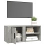 Mobile Porta TV Grigio Cemento 80x31,5x36 cm Legno Multistrato