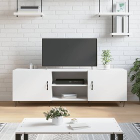 Mobile Porta TV Bianco 150x30x50 cm in Legno Multistrato