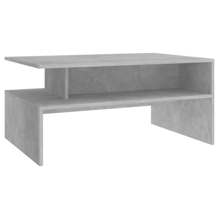 Tavolino da Salotto Grigio Cemento 90x60x42,5 cm in Truciolato