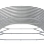 Letto Giardino Acciaio Verniciato Polvere 544x100x36cm Argento