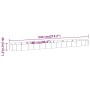 Letto Giardino Acciaio Verniciato Polvere 544x100x36cm Argento