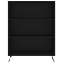 Libreria Nera 69,5x32,5x90 cm in Legno Multistrato