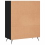 Libreria Nera 69,5x32,5x90 cm in Legno Multistrato