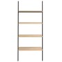 Scaffale Pendente 4 Livelli Marrone Chiaro e Nero 64x34x150,5cm