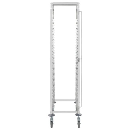 Carrello da Cucina per 16 Vassoi 38x55x163 cm in Acciaio Inox