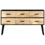 Credenza 110x33x64 cm in Legno Massello di Mango