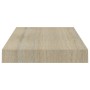 Scaffali a Parete 2 pz Rovere 40x23x3,8 cm in MDF