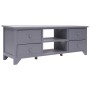 Mobile TV Grigio 115x30x40 cm in Legno di Paulownia