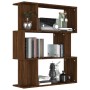 Libreria/Divisorio Rovere Marrone 80x24x96 cm Legno Multistrato