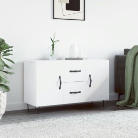 Credenza Bianca 100x36x60 cm in Legno Multistrato