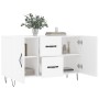 Credenza Bianca 100x36x60 cm in Legno Multistrato