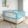 Sponda Letto di Sicurezza per Bambini Blu 180x25 cm in Tessuto